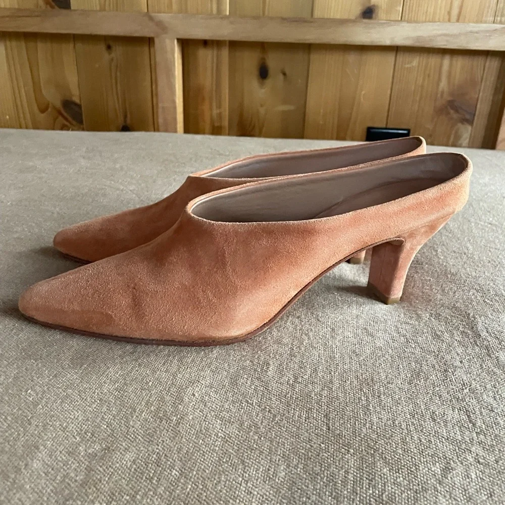 Rachel Comey Peach Suede Alder Mules Pumps - Picture 9 of 14
